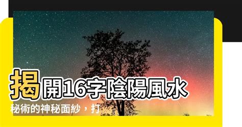 十六字陰陽風水秘術|【風水16字】十六字陰陽風水秘術 